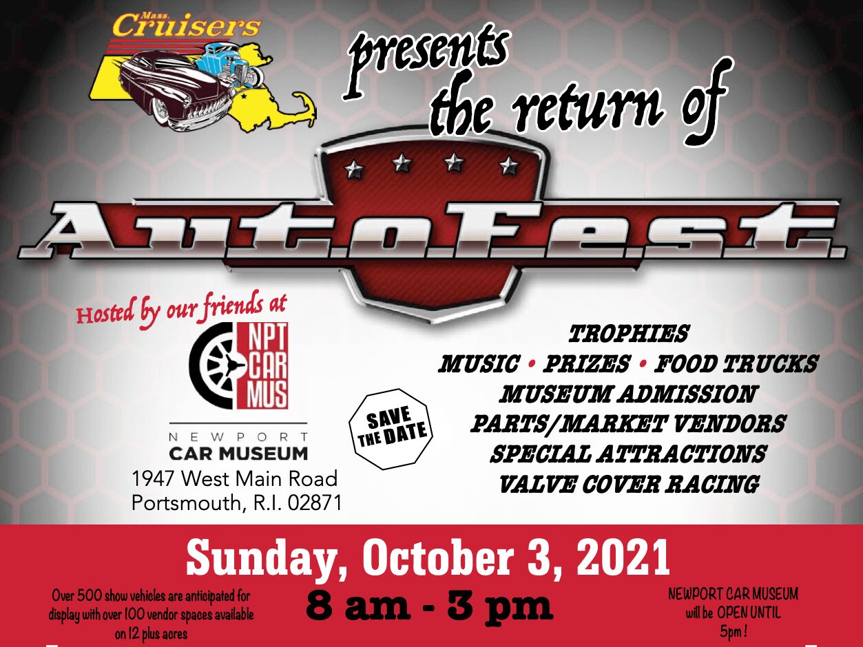 Car show event flyer for Cruisers Unlimited 2021.