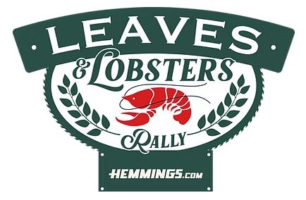 Logo for Leaves & Lobsters Rally with a red lobster graphic.